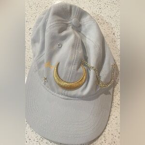 Disney Danielle Nicole Aladdin Jasmine Moon Stars Teal Hat Strapback Adjustable